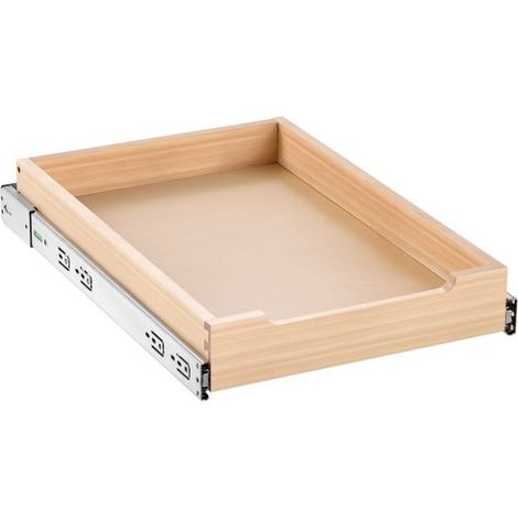 Ausziehbarer Schrank-Organizer Schrankschublade Regal (356 x 533 x 76 mm) mit sanftem Schließmechanismus, Holz-Schiebeschublade Unter- und Seitenmontage, für Küche Speisekammer Badezimmer (1/5)