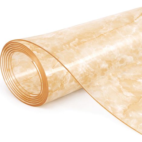TOVAGLIATO PVC EFFETTO MARMO cm. 100 h, spessore mm. 1,2 Col. Bianco/Giallo 15.00 metri (1/2)
