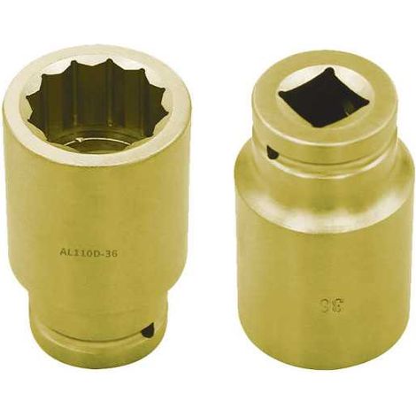 Llave de vaso de impacto larga 3/4' antichispa Al-Br 46 mm ALYCO