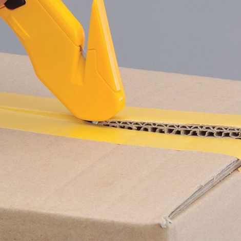 Cutter à lame dissimulée, coupe-carton de sécurité, ouvre-boîte, couteau utilitaire portable (1/5)