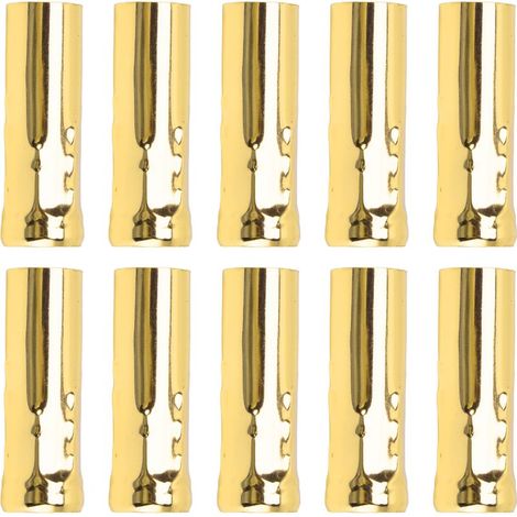 Tube métallique E14 pour support de lampe à bougie, accessoires d'éclairage de Base 25x80mm, électrophorèse doré, 10 pièces. (1/5)