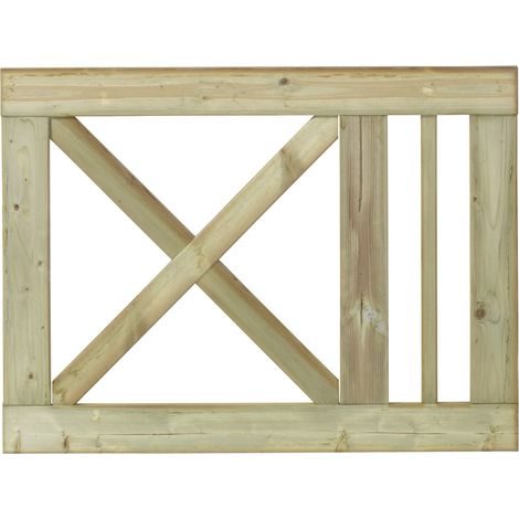 Plus Einzeltor Schloss Holz 100 × 75 cm natur