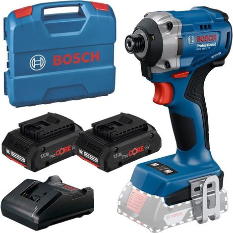 Bosch GDR 18V-215 18v Impact Driver Brushless + 2x 4ah Pro Core Battery + Case (1/4)