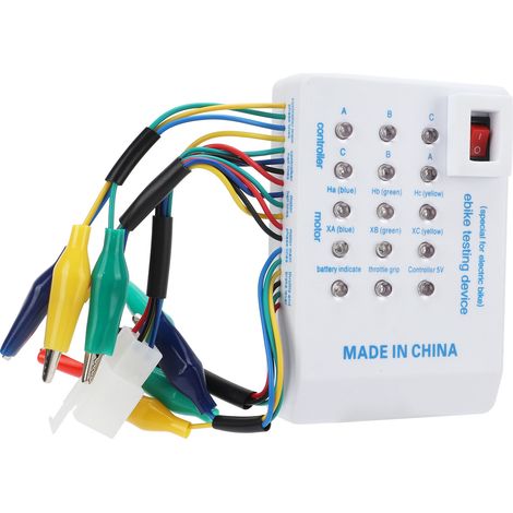 Testeur de contrôleur à effet Hall pour moteurs sans balais 24 V, 36 V, 48 V, 60 V et 72 V, destiné aux vélos et scooters électriques. (1/5)