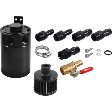 Réservoir d'huile de voiture, réservoir d'huile de voiture en alliage d'aluminium, réservoir d'huile de voiture à usage général avec une capacité de 200 ml (1/5)