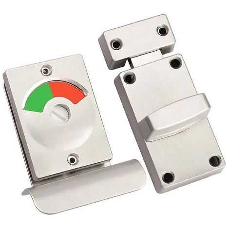Verrou Indicateur Porte Toilette - Voyants Rouge Vert - Loquet Acier Inoxydable - Pour Cabine Sanitaire - 1 Pièce (1/5)