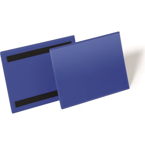 PROVOST - Pochette magnétique bleu polypropylène - Format 1/3 A4 paysage - Lot de 50 (1/5)