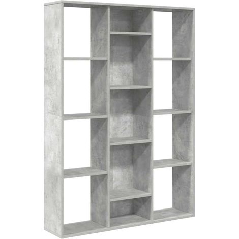 Room Divider/Book Cabinet Concrete Grey 100x24x140 cm Engineered Wood vidaXL