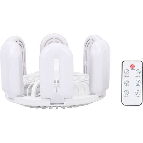 Ventilateur de plafond avec éclairage LED 6500K, télécommande incluse, 3 pales design moderne, 6 lumières en forme de U réglables pour salon ou chambre (1/5)