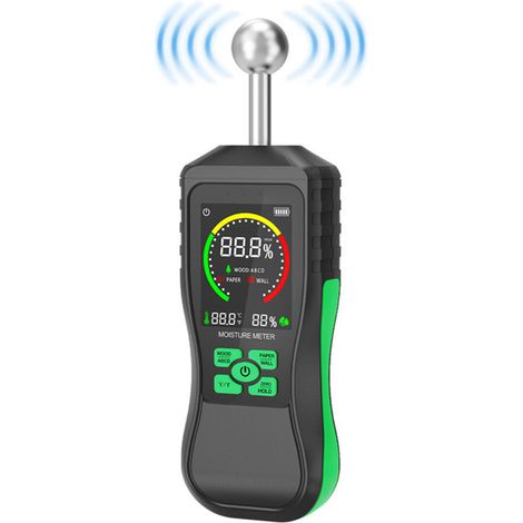Wandfeuchtigkeitsdetektor, Messbereich 0–80 % rF, mit Alarm, automatischer Abschaltung und Kalibrierfunktion, inklusive Batterie – für Holz, Wände und Mauerwerk (1/5)