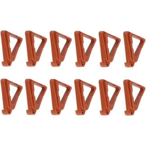 (Marron)Pieds de pot de fleur - Marron - Triangulaire - PP - 12 pièces (1/4)