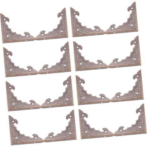 Lot de 30 protections d'angle vintage en métal pour boîtes, renforts (1/5)