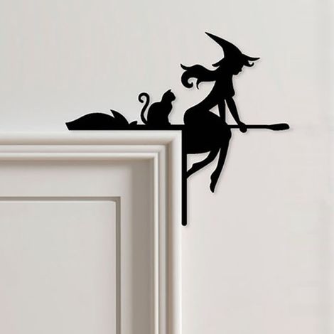 Support De Porte Halloween - En Fer - Pour Porte Fenêtre Ou Coin - 20 Cm - Décor Festif (1/5)