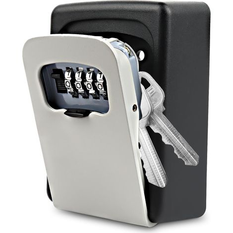 Caja de seguridad para llaves, caja de pared, impermeable, con código de 4 dígitos, para casa, escuela, garaje, fábrica, oficina. (1/5)