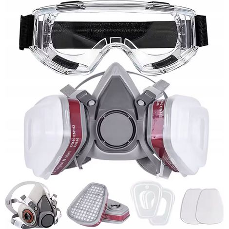Set de Proteccion SafeBreath 6200 PRO+ – Mascara y Gafas  8 en 1  Pintura e Industria (1/5)