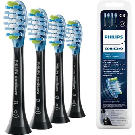 4 têtes de brosse de rechange compatibles avec Philips Sonicare, l'emballage peut varier, noir, W2 Noir W2 (1/4)