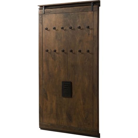 Wandgarderobe Mango 100x8x190 braun lackiert RAILWAY 4008