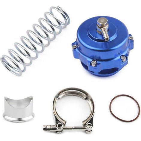Car Modification Turbine Pressure Relief Valve Exhaust Valve 50mm Bov Turbine Vent Valve Blue