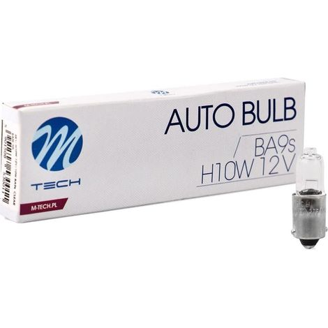 AMPOULES HALOGENES H10W BA9S 12V 10W (BOITE DE 10) MTECH
