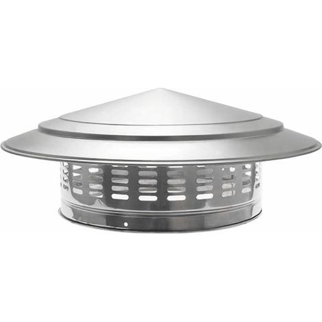 Copertura per camino in acciaio inox, cappello per camino da tetto, cappello antipioggia e antineve, griglia protettiva per l'estremità del tubo di scarico, apertura di ventilazione, tubo di scarico (1/5)