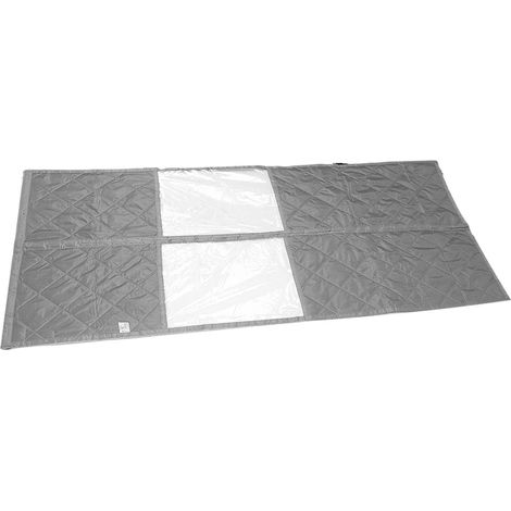 Rideau de porte magnétique isolant hiver, protection thermique avec fenêtre transparente, bloque l'air froid, 88x216 cm, entrée maison, gris (1/5)
