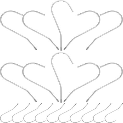 Lot de 20 crochets en fer argentés pour cintres crochets à (1/5)