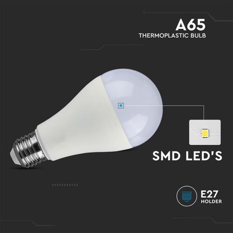 V-TAC VT-2015-N LED-Glühbirne E27 15 W A65 kaltweißes Licht 6400 K – SKU 214455
