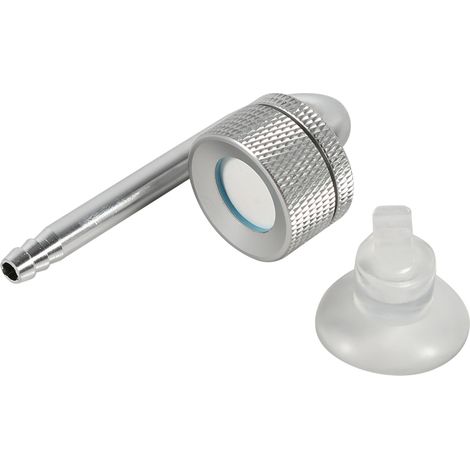 Difusor de CO2 de aluminio para acuario, atomizador de 60 mm, color plata.