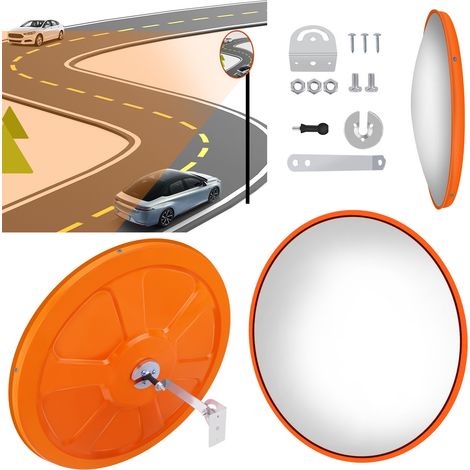 Miroir routier pour allée Sécurité routière Boutique Sécurité Grand angle 150 degrés 60 cm