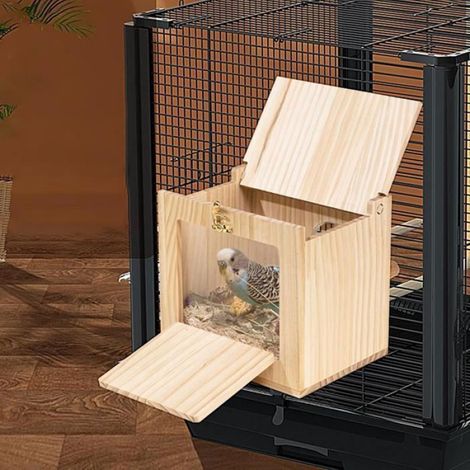 Nichoir oiseaux en acrylique transparent pour perruches et calopsittes idéal pour perruches inséparables (1/4)