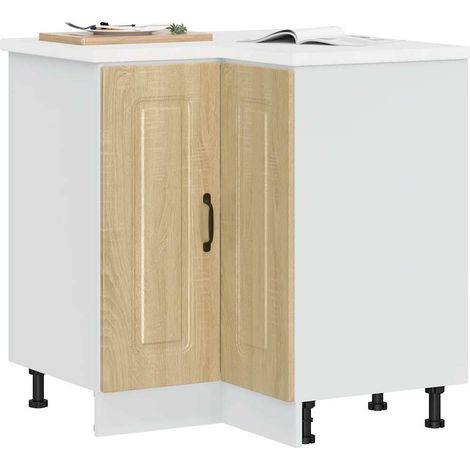 Küchen-Eckunterschrank Kalmar Sonoma-Eiche Holzwerkstoff