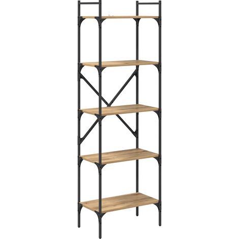 Bibliothèque Chêne artisanal 56 x 32 x 174 cm Bois d'ingénierie CFW743851 (1/5)