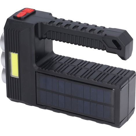Lampe torche solaire LED multifonctionnelle d'urgence, lampe de poche étanche à 4 modes, lampe torche de camping (1/5)
