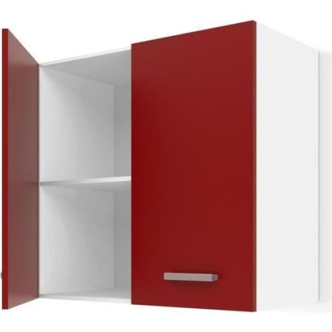 ULTRA Meuble haut de cuisine L 60 cm - Rouge mat (1/2)
