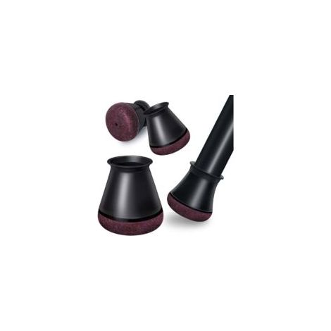 24 protectores para patas de silla, negros, para tapas de patas de silla, protectores de suelo de silicona, almohadillas de fieltro para sillas, reducen el ruido, previenen arañazos, negro 17 mm - Cre