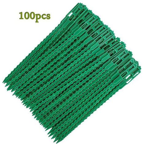 Attaches réglables pour plantes lot de 100 - Liens de serrage en plastique pour jardin - Serre câbles réutilisables ,13cm (1/4)