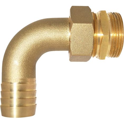 Boutté RC30 - Raccordo a gomito in ottone, uscita della pompa, 33 x 42, per tubi ø30, colore: Oro