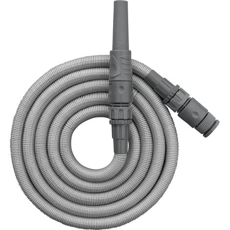 Tuyau d'Arrosage Jardibric Extensible et Rétractable 2,5 à 7,5m avec Raccord et Lance d'Arrosage