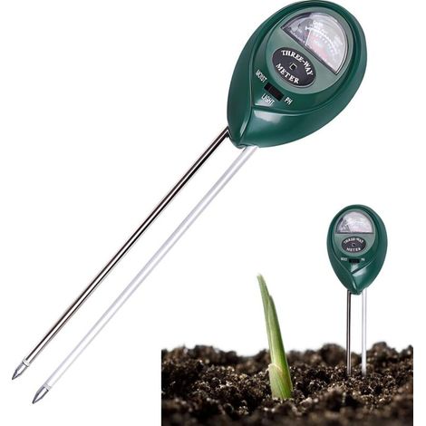 Hygromètre pour plantes, hygromètre 3 en 1, adapté à l'horticulture et aux pelouses (vert) (1/4)
