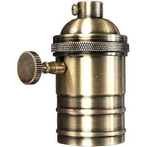 Douille de lampe rétro E26/E27 en laiton cuivré antique (1/3)