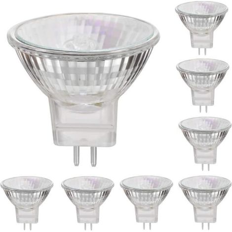 Ampoule halogène MR11 - MARQUE - GU4 - 12V 35W - Dimmable - Pack de 8 - Blanc chaud 2800K (1/4)