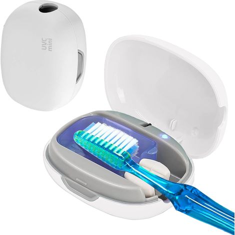 Stérilisateur Brosse à Dents UV - 1 Unité - Plastique ABS - Désinfection Portable USB - Voyage Maison Bureau - Blanc Compact (1/5)