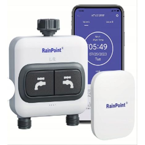 KIT SISTEMA DE RIEGO DOBLE PARA JARDÍN CONTROLADOR SENSOR DE LLUVIA