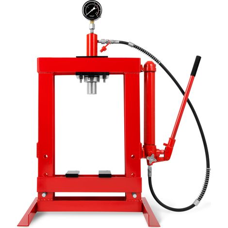 Eberth – Presse hydraulique 10T avec manomètre – Force de pression 10 tonnes – Table réglable 375mm – Largeur de travail 350mm (1/7)