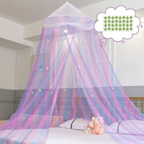 Ciels de Lit pour Enfant Baldaquin Lit Tente Gamins Dôme Maison de Moustiquaire pour Lit Décoration de Chambre (1/5)