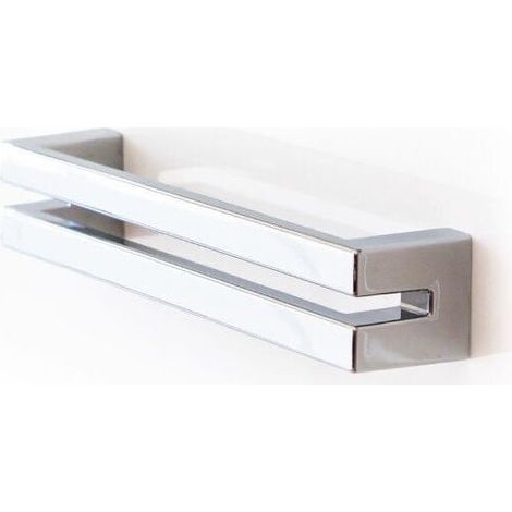 Maniglia con linee parallele effetto cromato lucido 140x25x27mm - 315 Railway (1/2)