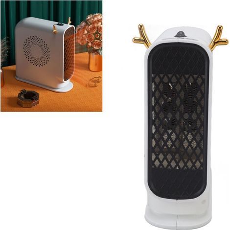 Mini radiateur électrique à chauffage rapide, température réglable, ventilateur électrique de bureau portable pour bureau, chambre à coucher, élégant, blanc, prise ue, 220V