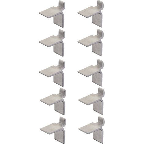 Cyclingcolors – Lot de 10 taquets en aluminium pour crémaillère – Support étagère 25 mm – Résistants pour charges lourdes – Installation facile (1/2)