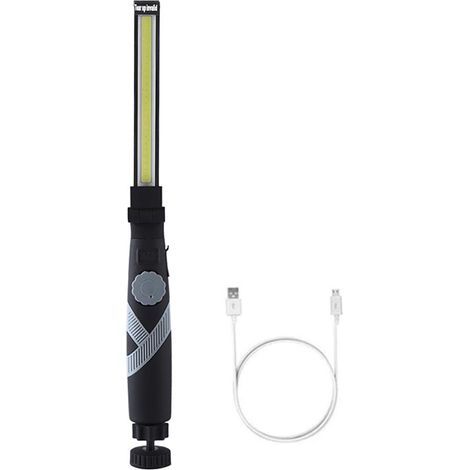 Lampe de travail LED multifonction rechargeable, lampe torche pliable COB avec aimant, éclairage d'inspection ajustable (1/5)