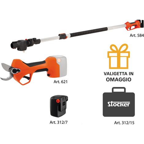 BUNDLE Stocker Kit Power 21 Potatura con Forbice Art. 584 + 621 + 312/7 + 312/15